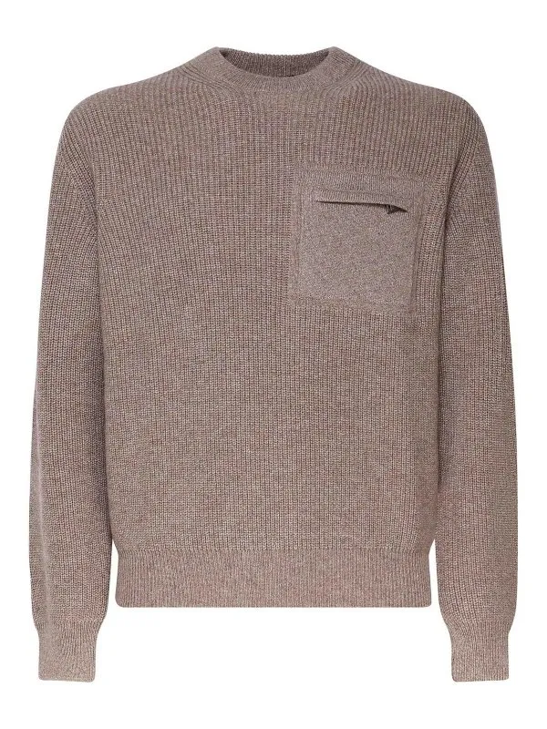 Zegna Pull Col Rond - Beige - Beige - Homme | UEK77A8ECT110272