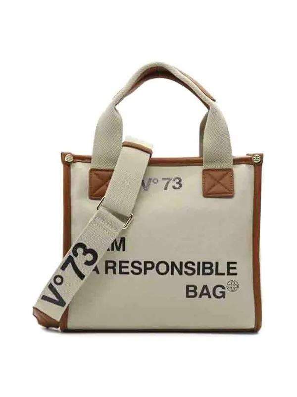 V°73 Sac Cabas - I Am A Responsible Bag | 73BS6AF02RESPONSIBILITYBISNATURALECUO