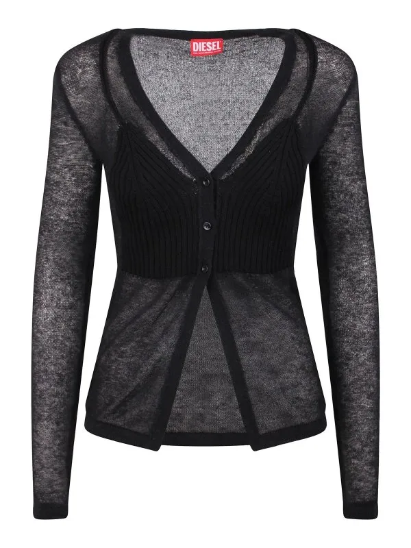 Diesel Cardigan - M-Arina - Noir - Femme | A143110SKAX9XX