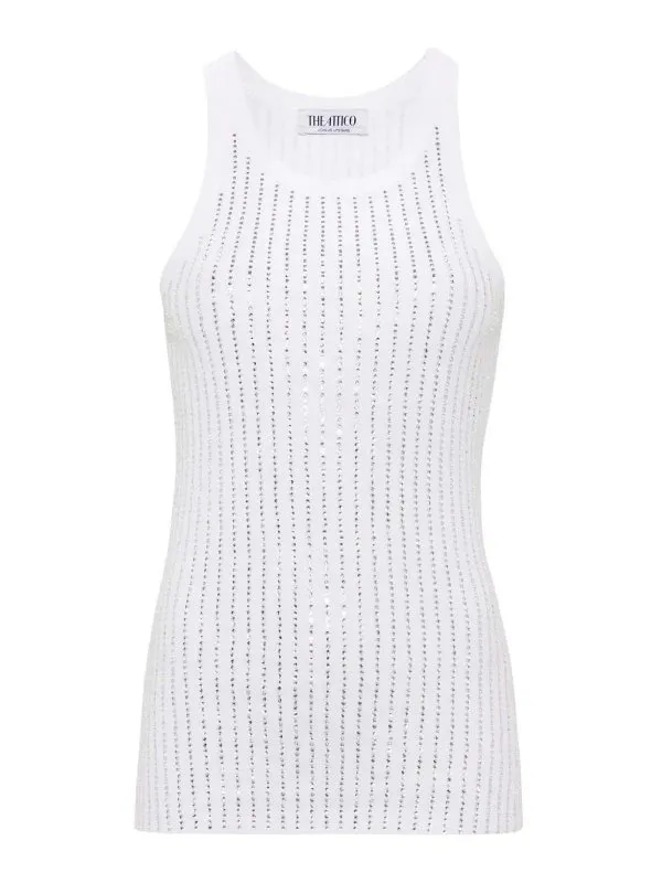 The Attico Top - Blanc - Blanc - Femme | 247WCT276J050480