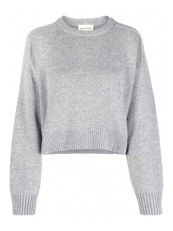 Loulou Studio Pull Col Rond - Gris - Gris | BRUZZIGREYMELANGE