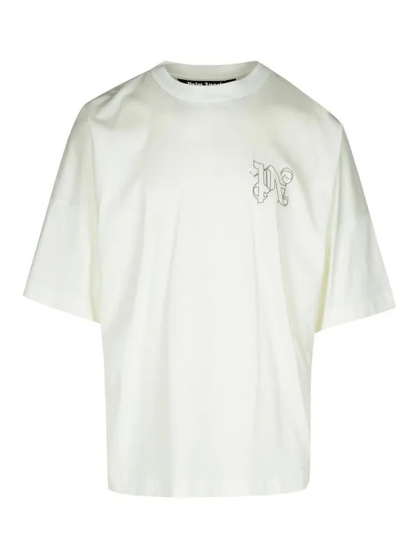 Palm Angels T-Shirt - Blanc - Blanc - Homme | PMAA002F24JER0010303