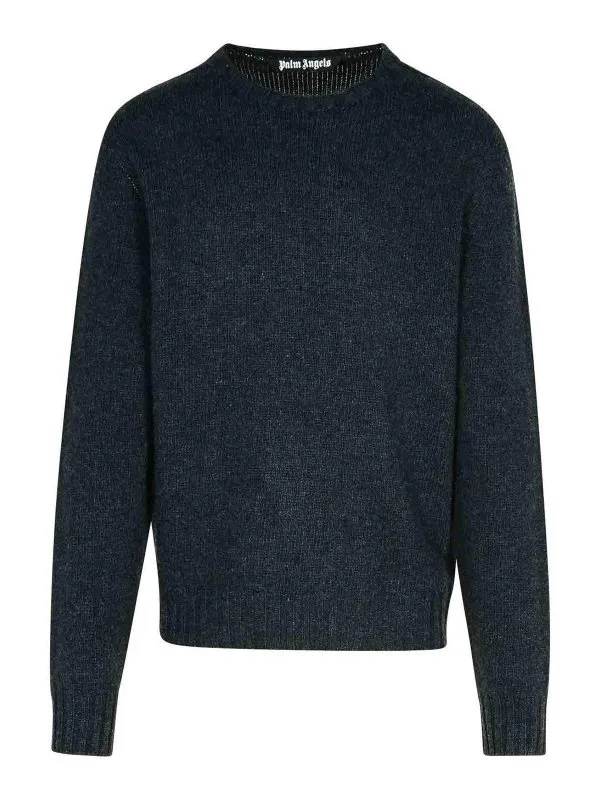 Palm Angels Pull Col Rond - Gris - Gris | PMHE027F24KNI0010703