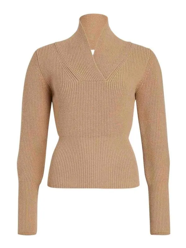 Patou Pull Col Rond - Beige - Beige - Femme | KN2088041109B