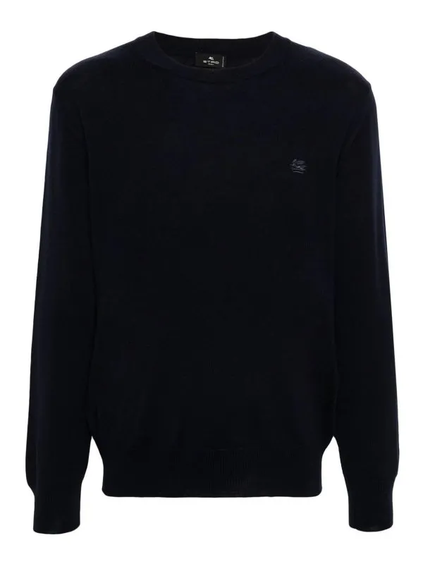 Etro Pull Col Rond - Bleu Foncé - Bleu Foncé | MRKF0003AL257B0665