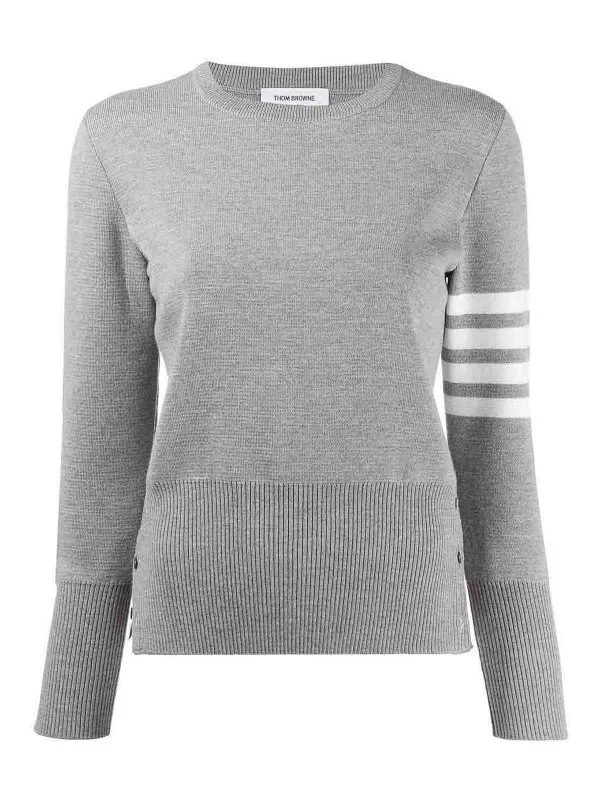 Thom Browne Pull Col Rond - Gris - Gris - Femme | FKA239A00014055