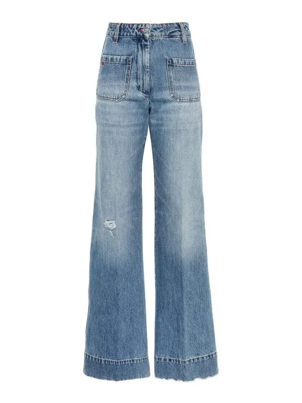 Victoria Beckham Jean Droit - Bleu - Bleu | 1124DJE005218D8949
