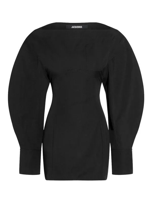 Jacquemus Robe Au Genou - Noir - Noir - Femme | 243DR1991519990