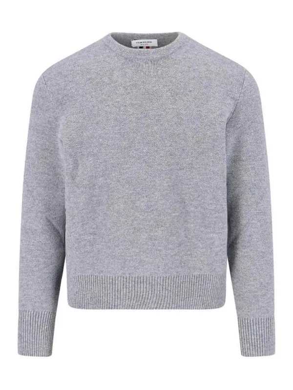 Thom Browne Pull Col Rond - Gris - Gris - Homme | MKA518AY1029055