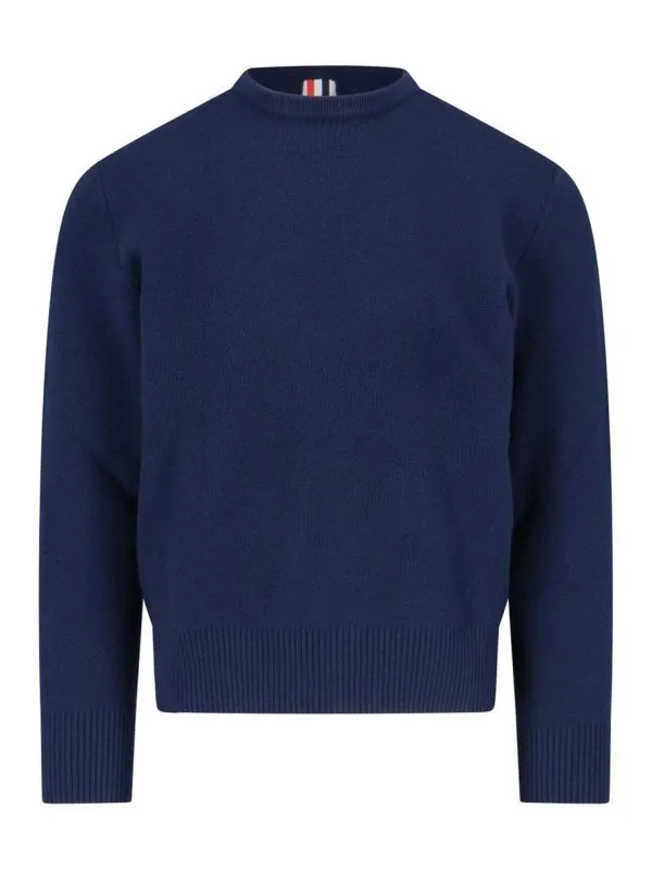Thom Browne Pull Col Rond - Bleu - Bleu - Homme | MKA518AY1029415