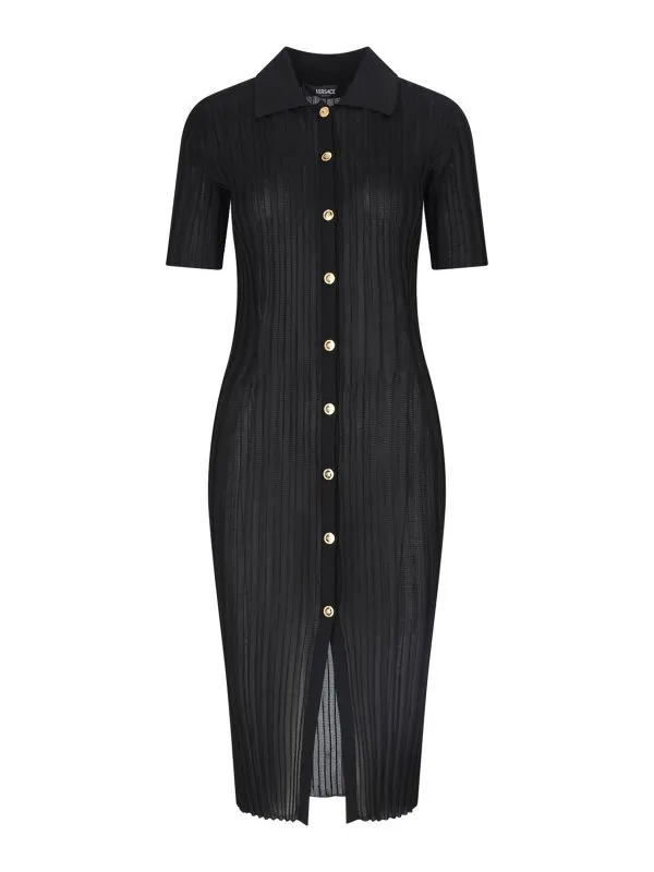 Versace Robe Au Genou - Noir - Noir - Femme | 10154551A110581B000