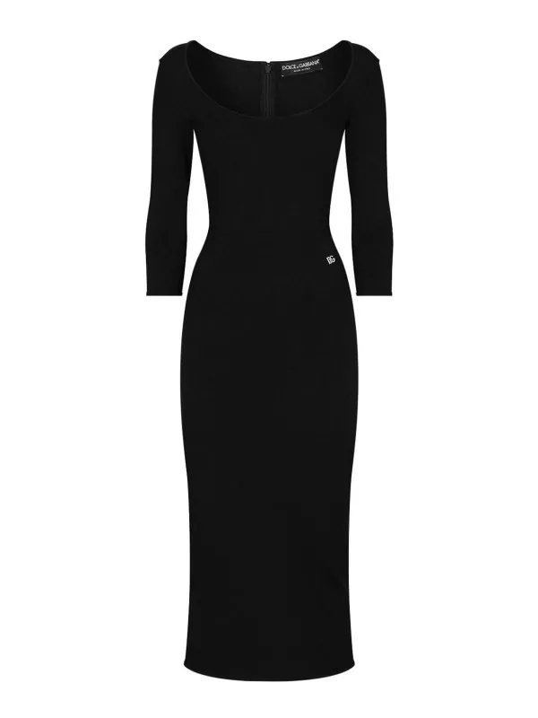 Dolce & Gabbana Jupe Midi - Noir - Noir - Femme | FXS20TJFMEVN0000