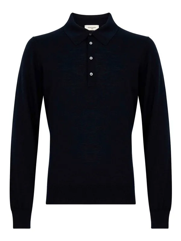 Piacenza Cashmere Polo - Bleu - Bleu - Homme | 703260641