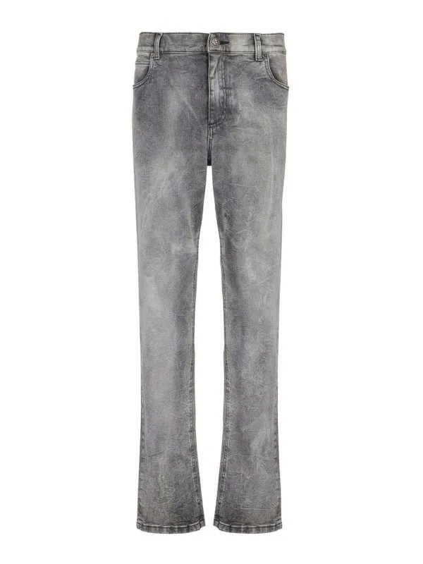Balmain Jean Bootcut - Gris - Gris - Homme | DH1MI043DE739FK