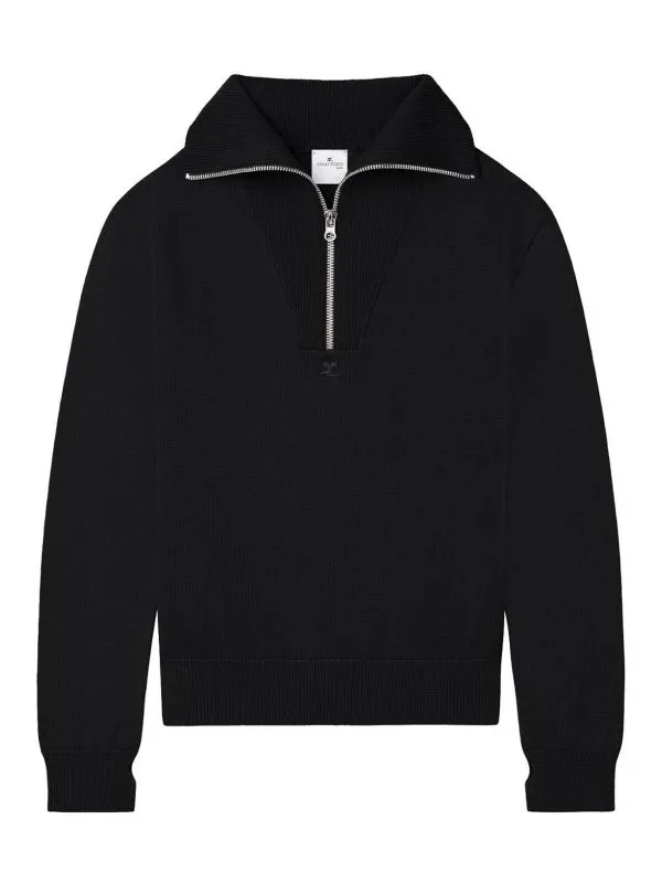 Courreges Sweat-Shirts - Noir - Noir - Femme | 324MPU171FI00369999