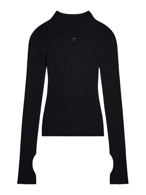 Courreges Sweat-Shirts - Noir - Noir - Femme | 324MPU186FI00499999