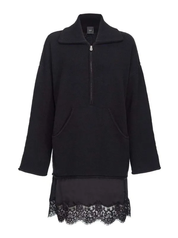 Pinko Robe Au Genou - Etichettatura - Noir - Femme | 103917A226Z99