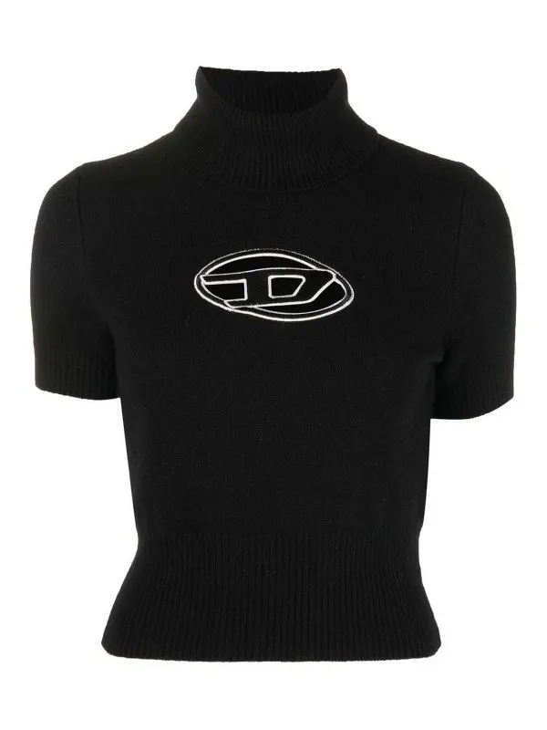 Diesel Pull Col Roulé - Noir - Noir - Femme | A067130KCAE9XX