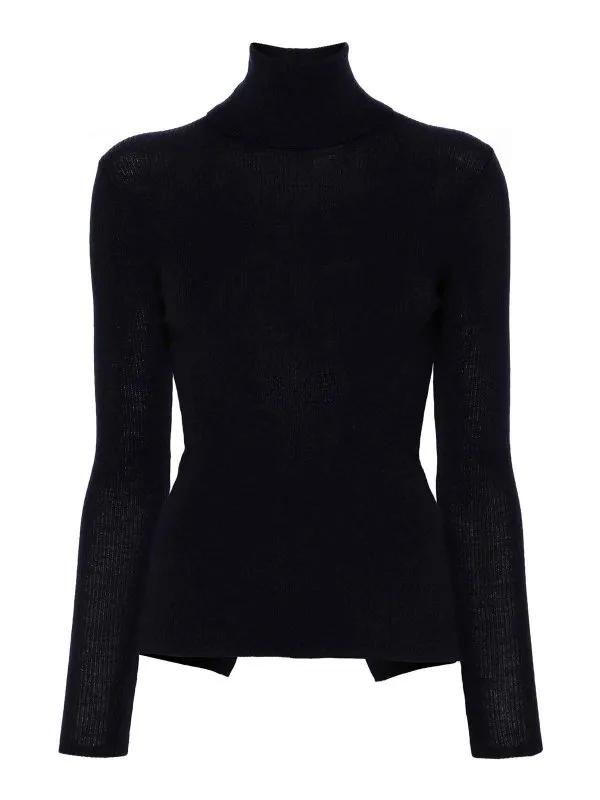 P.A.R.O.S.H. Pull Col Roulé - Bleu - Bleu | D512659LEILA24012