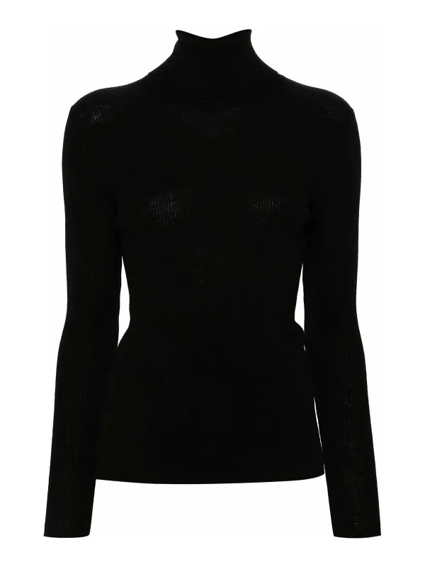 P.A.R.O.S.H. Pull Col Roulé - Noir - Noir | D512659LEILA24013