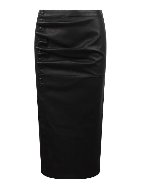 Rabanne Jupe Midi - Noir - Noir - Femme | 24AFJU440LB0068P001