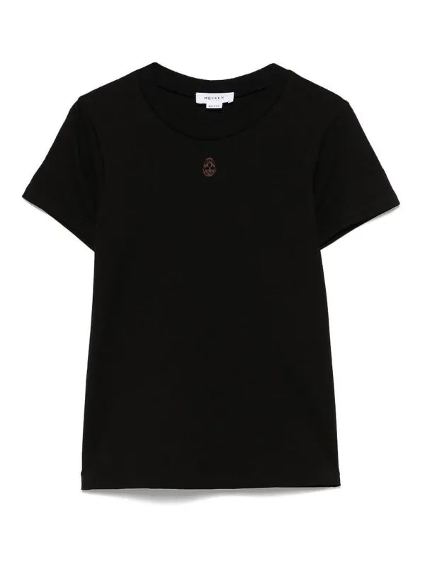 Alexander Mcqueen T-Shirt - Noir - Noir - Femme | 819193QLAEH1000