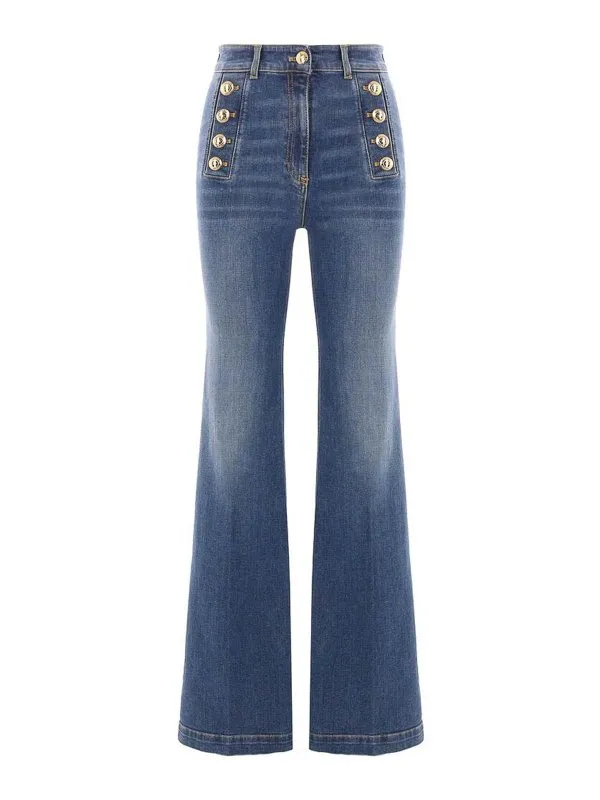 Elisabetta Franchi Jean Bootcut - Bleu - Bleu | PJ83D51E2139