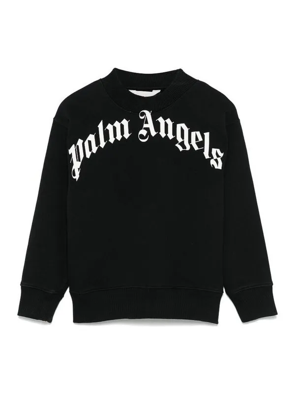 Palm Angels Pull Col Rond - Noir - Noir | PBBA012C99FLE0031003