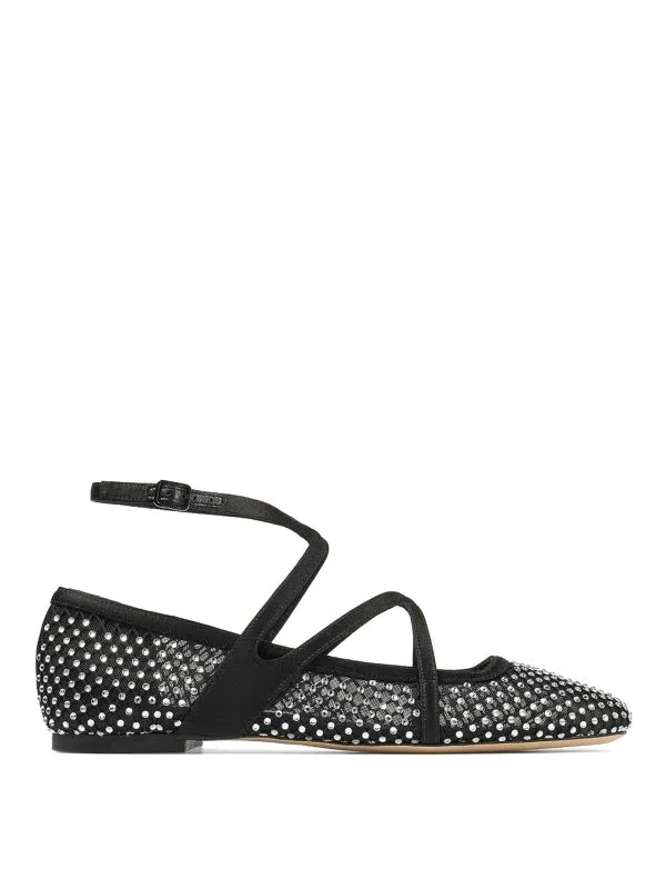 Jimmy Choo Ballerines - Noir - Noir | ASTORIAFLATQHSBLACKCHRYSTAL