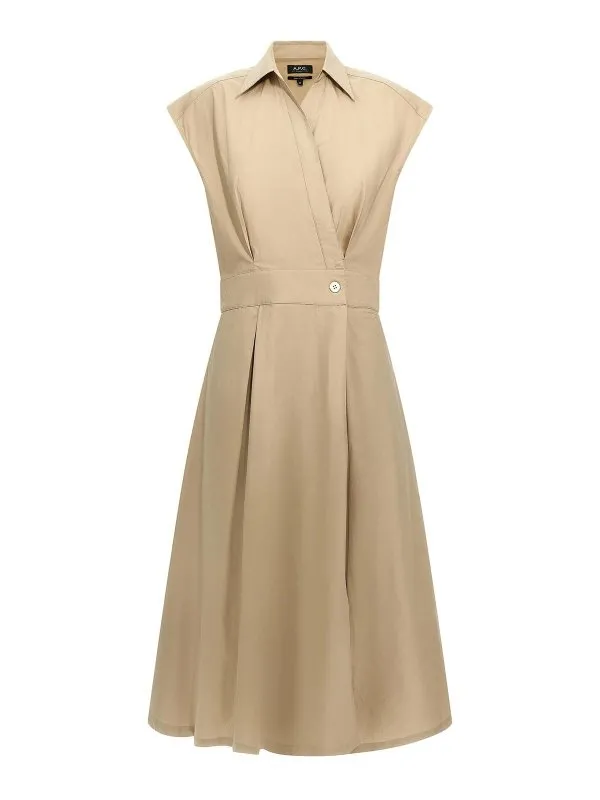 A.P.C. Maxi Robe - Beige - Beige - Femme | COEVDF35149BAA