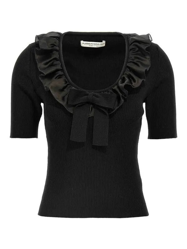 Alessandra Rich T-Shirt - Noir - Noir - Femme | FABX4045K45140060