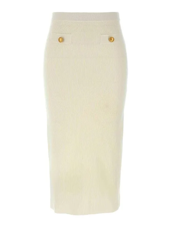 Alessandra Rich Jupe Midi - Blanc - Blanc | FABX4047K45140001