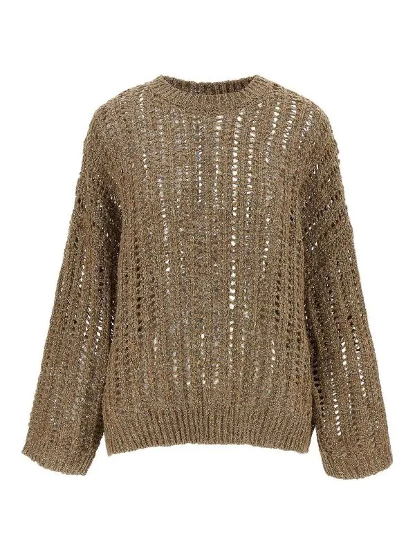 Brunello Cucinelli Pull Col Rond - Marron - Marron | MEA393110CQM05