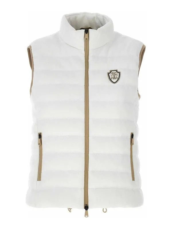 Brunello Cucinelli Gilet - Blanc - Blanc - Femme | MG9277778C7220