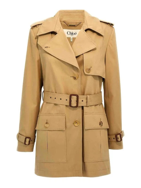 Chloe' Manteau Court - Beige - Beige - Femme | CH25SMA1333920G