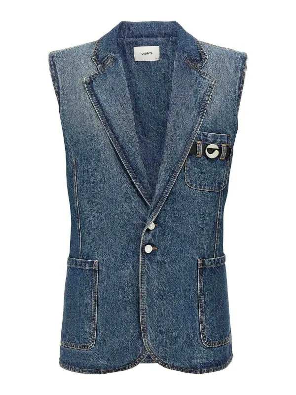 Coperni Gilet - Bleu - Bleu - Femme | COPV76F2014BLU | thebs.com