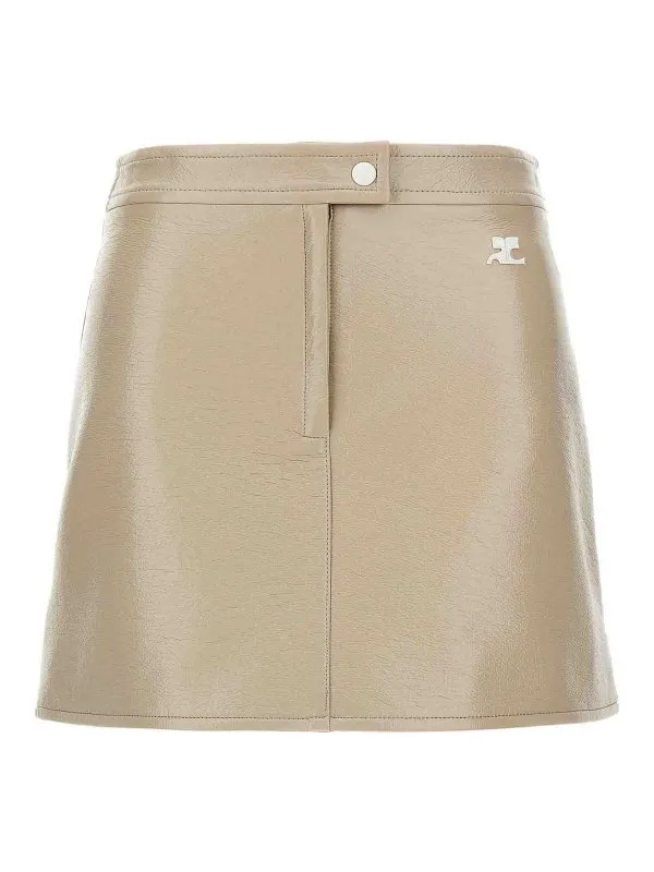 Courreges Jupe Midi - Beige - Beige - Femme | PERCJU001VY00149100