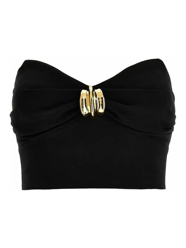 Elisabetta Franchi Top - Noir - Noir - Femme | TO01851E2110