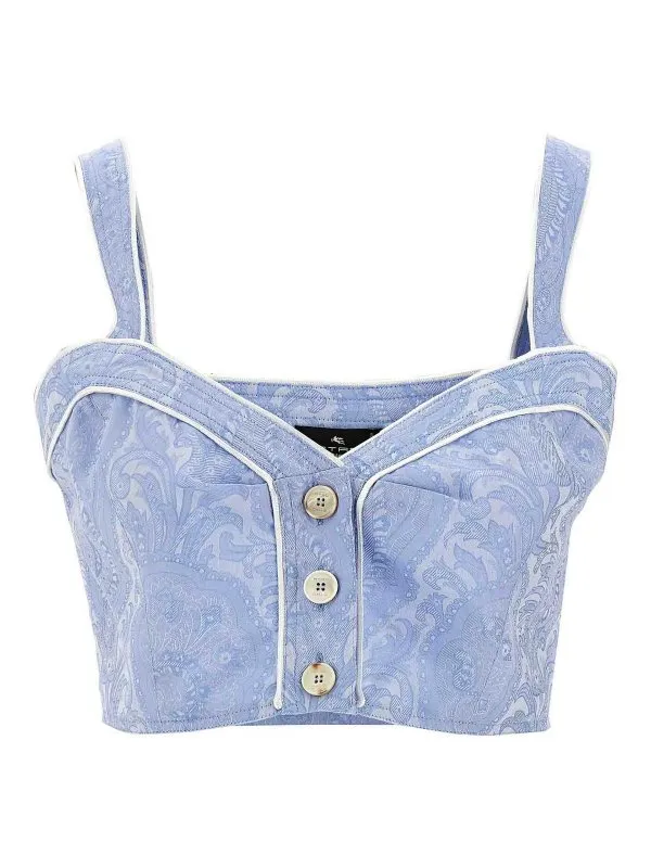 Etro Top - Bleu Clair - Bleu Clair - Femme | WRJA010199TJ562B1581