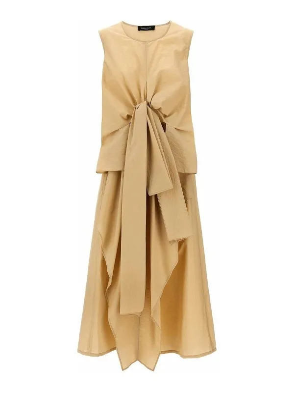 Fabiana Filippi Robe Au Genou - Beige - Beige | ABD265F200D8181261
