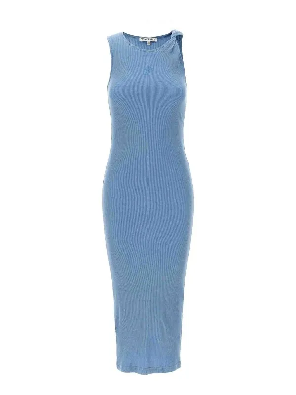 J.W. Anderson Robe Au Genou - Bleu Clair - Femme | JD0043PG1717830