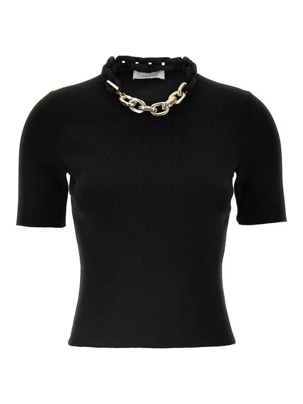 Rabanne T-Shirt - Noir - Noir - Femme | 25PMPU016ML0308P001