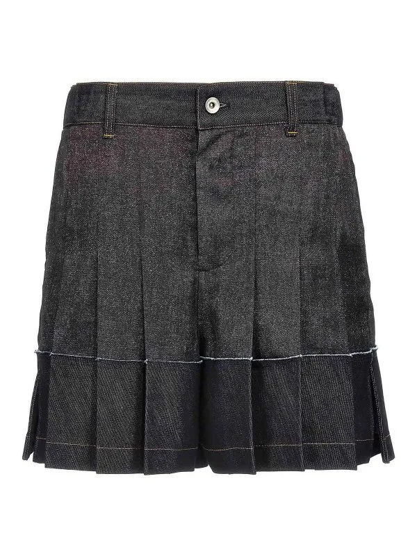 Sacai Short - Bleu - Bleu - Femme | 2507721499 | thebs.com