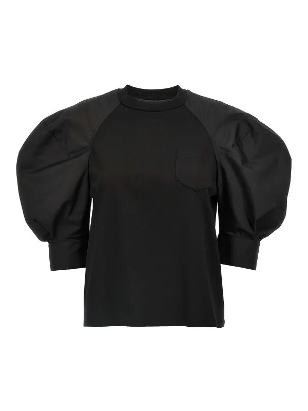 Sacai T-Shirt - Noir - Noir - Femme | 2507767001 | thebs.com