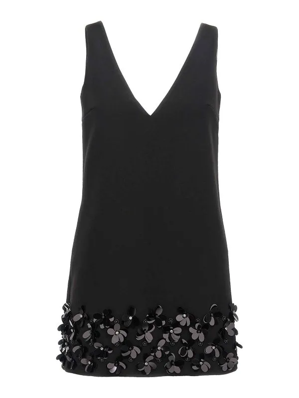 Self Portrait Robe Courte - Noir - Noir - Femme | RS25120SBBLACK