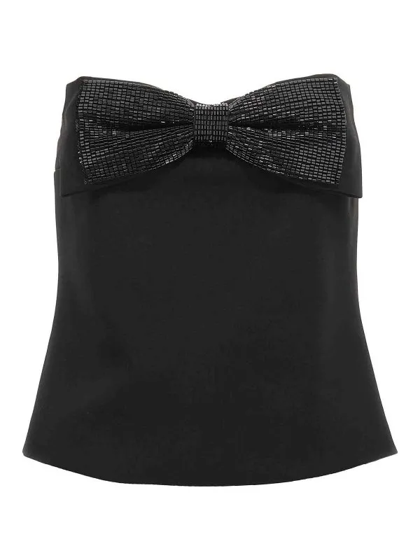 Self Portrait Top - Noir - Noir - Femme | RS25121TABBLACK