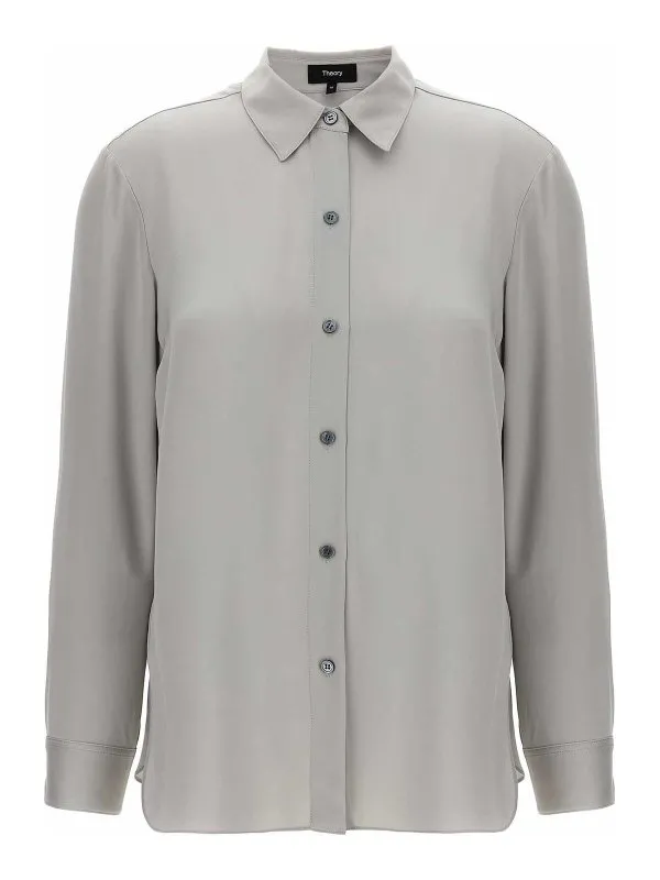 Theory Chemise - Gris - Gris - Femme | O0702524B6M | thebs.com