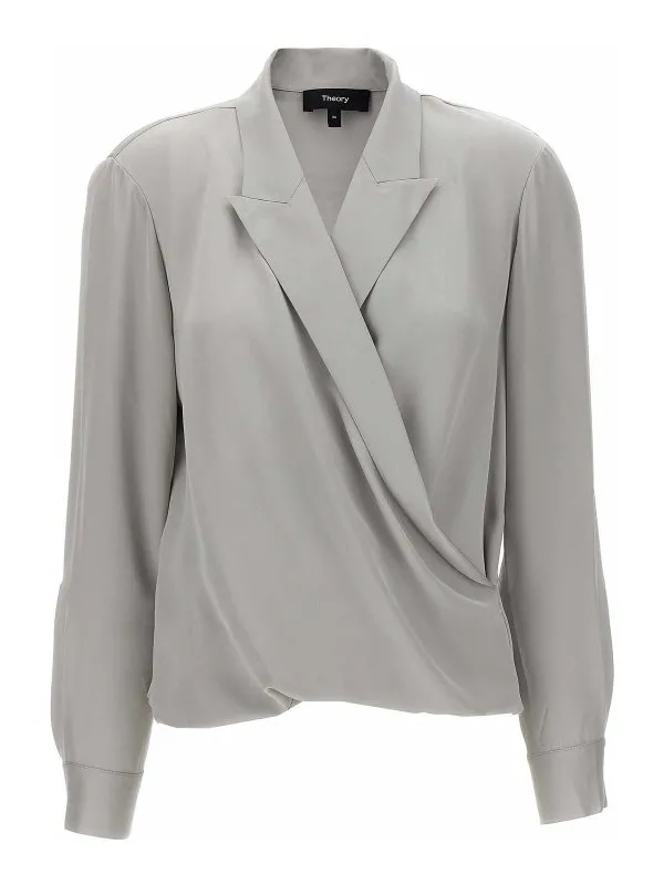 Theory Blouse - Gris - Gris - Femme | O1102503B6M | thebs.com