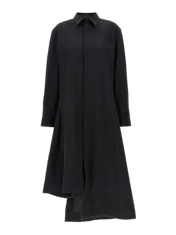 Y-3 Robe Au Genou - Noir - Noir - Femme | JV5840 | thebs.com