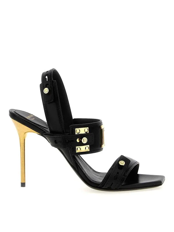 Balmain Sandales - Noir - Noir - Femme | EN1UH086LVITEAD